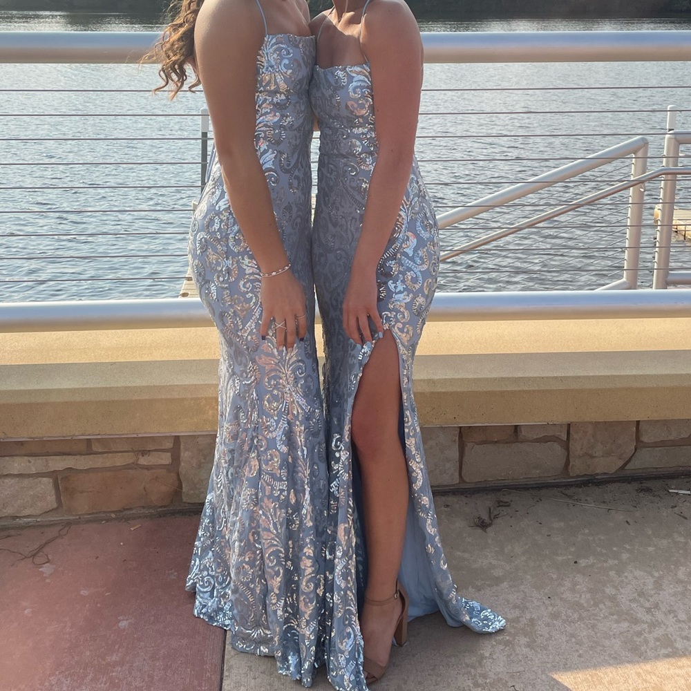 baby blue prom dress!!